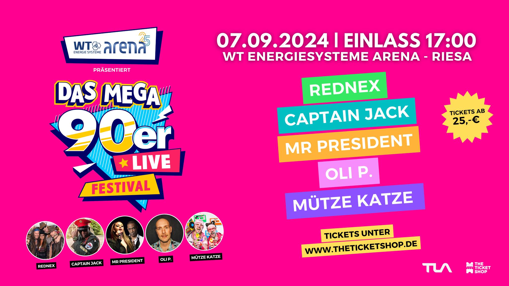 25 Jahre Arena - Das MEGA 90er Live Festival - WT Energiesysteme Arena 